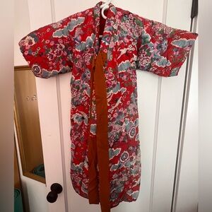 VINTAGE kids Japanese haori kimono jacket puffy